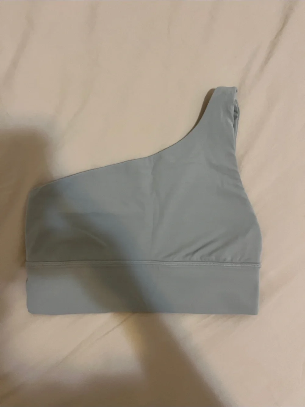 lululemon athletica Asymmetric One-Shoulder Crop Top in Pale Blue